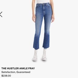 MOTHER denim Hustler Ankle Fray in Satisfaction, Guaranteed